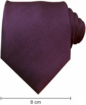 Plain Fishbone Ties - Purple